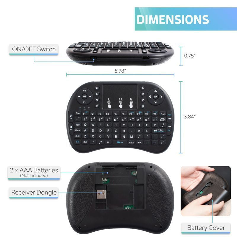 Teclado Control Remoto Air Mouse Smart